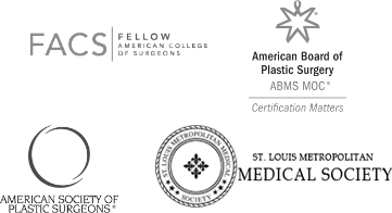 Dr. Christian A. Prada credentials - FACS: Fellow American College of Surgeons, American Board of Plastic Surgery, American Society of Plastic Surgeons, St. Louis Metropolitan Medical Society